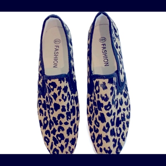 Fashion Leopard Platform Slide Ons Sz 8 - Picture 2 of 7